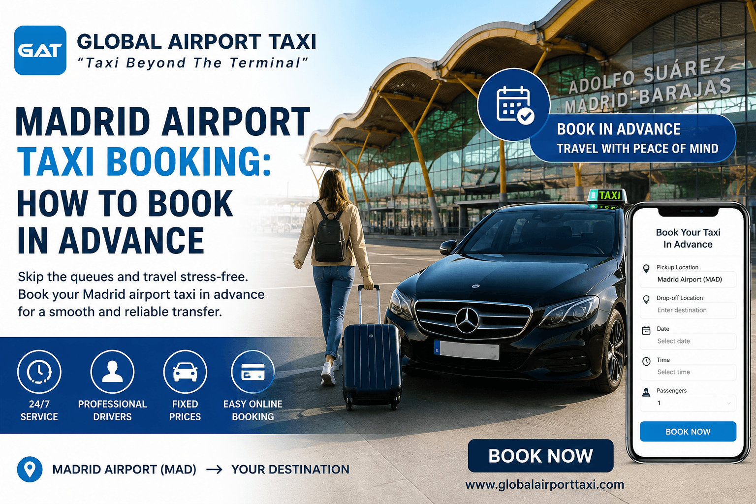 Madrid Airport Taxi Booking: How to Book in Advance